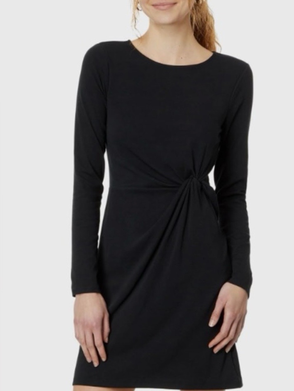 Lilly Pulitzer Black Long-Sleeve Knot-Detail Dress